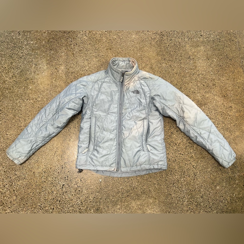 The North Face puffer jacket in icy blue
